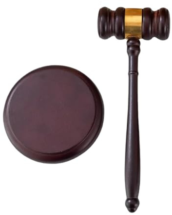 Set di martelletto e blocco sonoro Martelletto in legno for avvocati, giudici presidenti del consiglio Per Giudici Aste