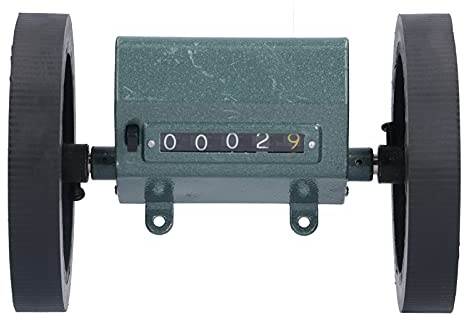 Contatore per metro di lunghezza a rullo, strumento di misurazione meccanico a 5 cifre per la stampa tessile, rullo in acciaio inox con scanalatura antiscivolo e pulsante di reset