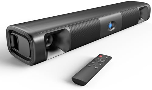Saiyin 60W Bluetooth Sound Bar for Smart TV, TV-ARC/Optical/AUX | Clear Voice&Dual Bass Drivers, Virtual Surround Sound System, For TV/PC/Gaming/Projectors, 17 inch, Wall Mountable