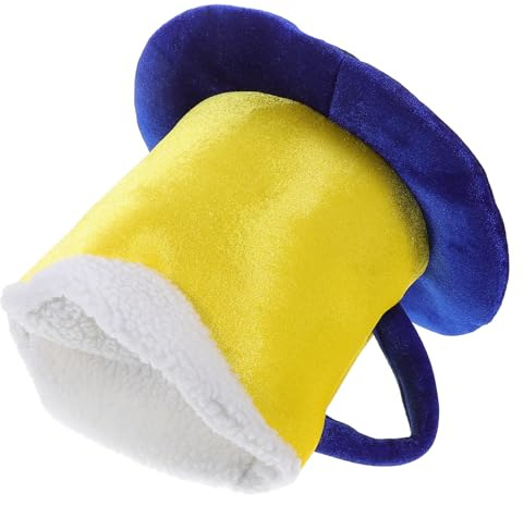 ibasenice Chapeau Peluche Original et Portable Léger et Confortable Chope à Bière en Tissu Oktoberfest pour Accessoires Photo et Fêtes d'anniversaire
