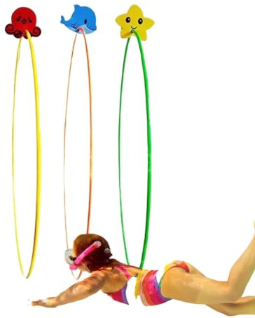 Générique Anneaux de Natation pour, Ensemble de 3 pièces, de Piscine d | Anneaux de plongée pour – Pack de 3 pièces, de plongée en piscine, cercles de natation submersibles | L'heure