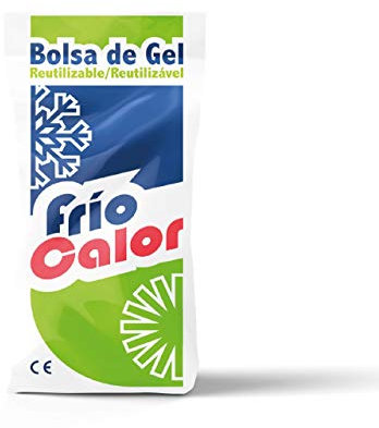 Practicosa Bolsa de Gel Frío y Calor Reutilizable. Bolsa de Primeros Auxilios para Congelador o Microondas. Compresa Fría-Caliente para Lesiones, Traumatismos y Esguinces. 13x27 Cm. 1 Unidad