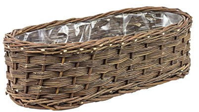 Tintours Blumenkasten Rattan Natur L 51,5 cm Blumentopf geflochten ökologisch Korb Weide