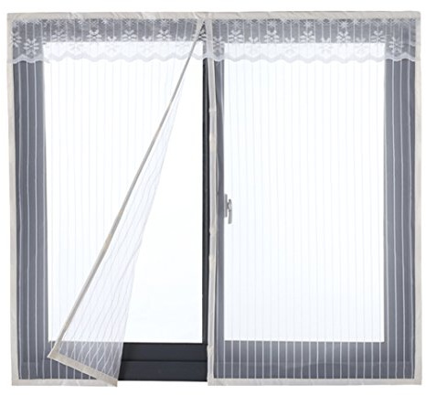 Mosquitera Icegrey para puertas y ventanas, protección contra insectos, imán, mosquitera para la puerta del balcón, 34 tamaños, adecuada para hasta máximo 200 cm x 200 cm , ICG-80651-1-4-(120x120cm)
