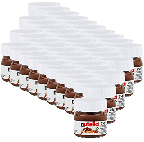 Ferrero Nutella Lot de 41 mini tartiner à pain, chocolat 25 g – Nougat aux noix