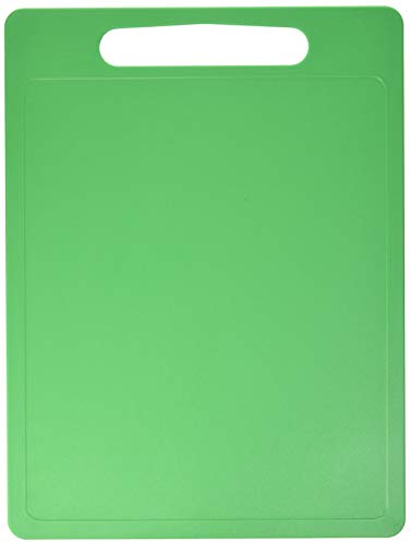 Chef Aid Schneidebrett Grün – Lebensmittelechtes, Rutschfestes Kunststoffbrett mit Griff – Messerfreundlich, Spülmaschinengeeignet und Pflegeleicht – 40 × 30 cm