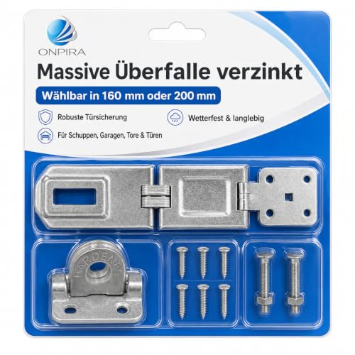 Gelenk-Überfalle Massiv Verzinkt in 2 Größen 160mm oder 200mm zum auswählen (200mm)