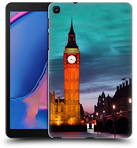 Head Case Designs Big Ben Clock Tower At Night London Best Of Places Set 2 Hard Back Case and Matching Wallpaper Compatible With Galaxy Tab A 8.0 & S Pen 2019