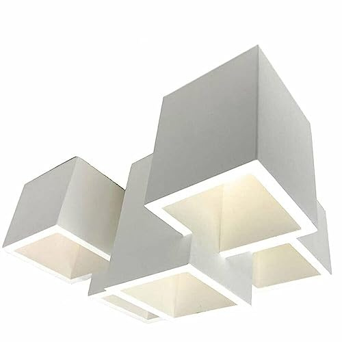 Vetrineinrete® Lampada in gesso a 5 cubi da soffitto lampadario verniciabile supporto per faretti gu10 X25