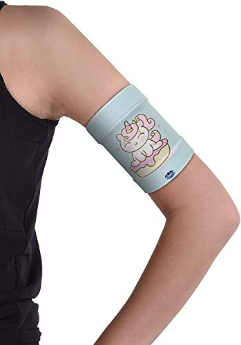 Dia-Band BARN, manschett för Freestyle Libre, Medtronic, Dexcom eller Omnipod blodsockermätare - Återanvändbart huvudband för diabetiker (Junior.M (19-21 cm))