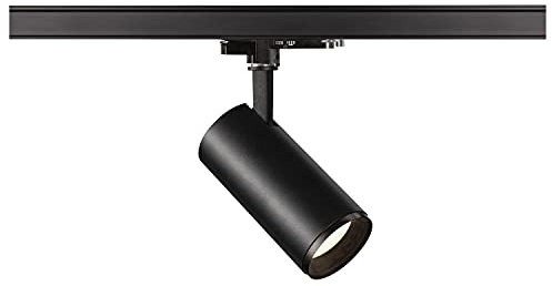 SLV 3 Phasen System Leuchte NUMINOS® DALI M/LED 3-Phasen-Strahler, Spot, Decken-Strahler, Decken-Leuchte, Schienensystem, Innen-Beleuchtung / 4000K 20.1W 2060lm schwarz dimmbar 60Grad