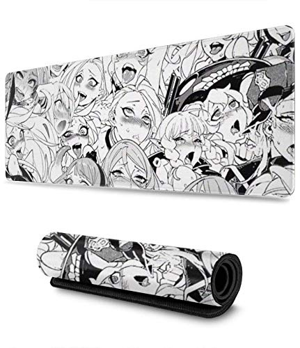 Wtbew-u XXL Mousepad，Gaming Mauspad, Gaming Mauspad Anime-Ahegao Japan wasserdichte Optimale Gleitfläche Anti Rutsch Gaming Matte Verbessert Präzision und Geschwindigkeit 800X300X3 mm