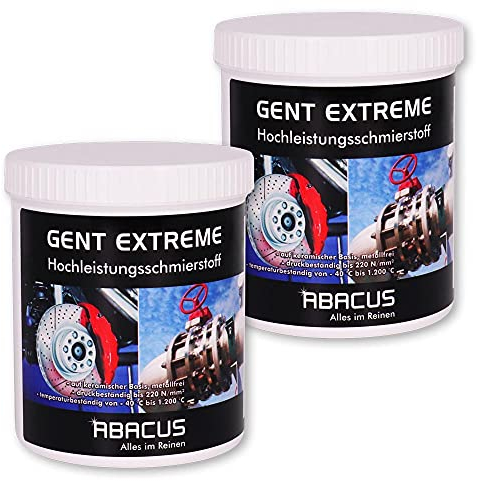 ABACUS® Keramikpaste, Anti-Seize, Monatagepaste, Keramik-Paste, Keramik-Schmierstoff, Keramik-Schmiermittel, Bremsenpaste, Montage-Paste, Schmierpaste, Anti-Festfressen Keramik-Paste 2X 500 g