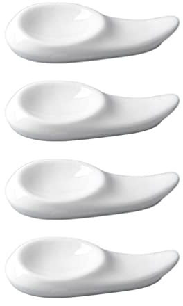 BESTonZON Stäbchen Halter Keramik Essstäbchen Ablagen Stäbchen Kissen Stäbchenbänke Essstäbchen Rest Löffelablage Gabelablage Messerablage Besteckablage für Restaurant Zuhause Tischdeko 4 Stück