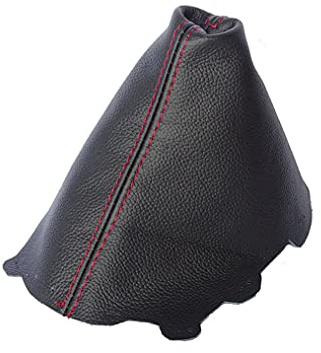 The Tuning-Shop Ltd Gear Gaiter Compatible with Mazda 3 BM Leather Red Stitching