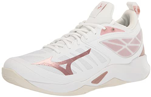 Mizuno Volleybollsko med vågmått för kvinnor, Vit-roséguld, 40.5 EU