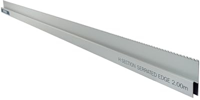REFINA 6'8 (2.00m) Serrated H Section Feather Edges - 113 x 20mm Profile, 1.3mm Lightweight & Durable Aluminium - Serrated Edge for Removing Air Pockets, Distributing Materials, & Reducing Laitance