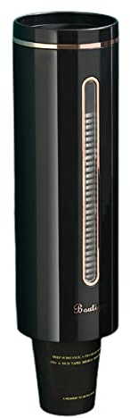 Chonor Dispenser di Tazze di Carta, Antipolvere Trasparente portabicchieri di distributori d'Acqua, tazza da parete, per bicchieri di plastica, bicchieri di carta e coni di carta ecc（nero）