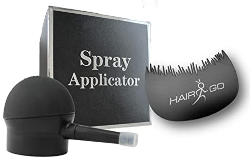 HAIR GO Applikator + Hairline Optimizer Haaransatzkamm für Streuhaar & Schütthaar, für Natürlichen Haaransatz bei Anwendung von Fibers Haarverdichter