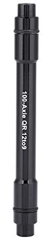 Alomejor Fahrrad-Radgabelachse 12 Mm Vordere Steckachse auf 9 Mm Schnellspanner-Adapter-Umwandlung für Fahrrad (Schwarz)