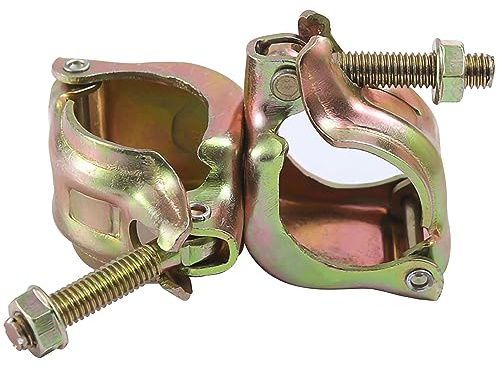 Swivel Coupling Scaffolding 48 x 48 mm Pack of 2 | With collar nut, scaffolding clamp 90° for attaching scaffolding anchor rod (90°)