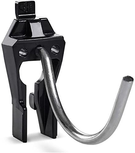 raaco Clip 10 Soporte para Taladros para Panel Perforado y Pared de Herramientas, Soporte Especial para 2 Taladros, Resistente Soporte de Acero y Poliacetal, Accesorio para Tablero Perforado