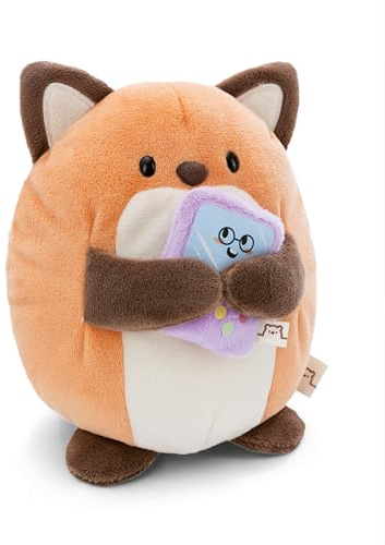 NICI MYMOCHI Fuchs Kuscheltier Geeks 16 cm mit Videospiel in Geschenkbox 11x12x6,5 cm, Flauschiges Stofftier zum Kuscheln, Spielen und Liebhaben - 61151