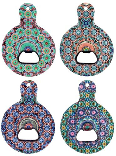 ORIGEN Home Decor Destapador Redondo 4U Abrebotellas Verde - Accesorio para amantes del vino