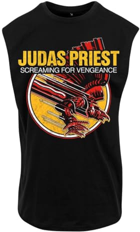 Judas Priest Screaming for Vengeance Homme Débardeur Noir 100% Coton Regular/Coupe Standard