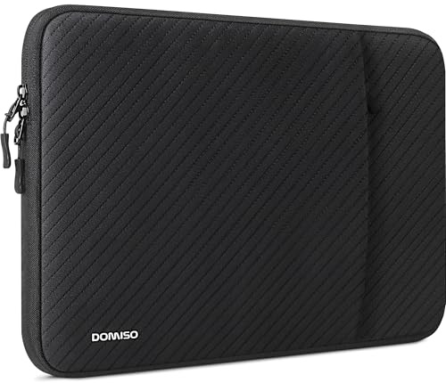 DOMISO Housse Ordinateur 14 Pouces - Pochette Léger et Résistant à l'eau pour Ordinateur Portable 14 | Compatible MacBook Pro, HP Pavilion, Lenovo ThinkPad, Dell XPS, ASUS ZenBook (Noir)
