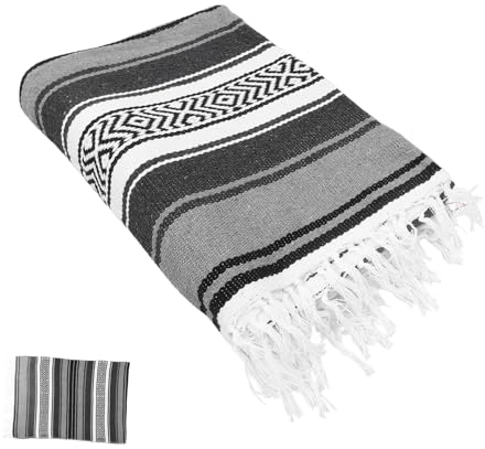 ORFOFE Blended Mexican Blanket Yoga Mat Cape Hochwertige Weiche Woven Blanket Für Sofa Schlafzimmer Auto Für Gemütliche Und Stilvolle Einrichtung