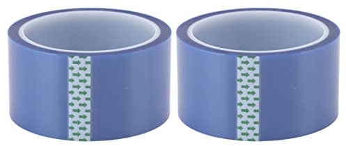 LIYJTK 2 rollos de cinta resistente al calor 50 mm 108 pies Cinta aislante de doble cara resistente a la temperatura de 220 ℃ con soldadura azul para el jardín del hogar
