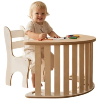 Holzsessel | Schreibtisch mit Stuhl | Tisch und Stuhl | Kinderzimmermöbel | Möbelset | Holzmöbelset