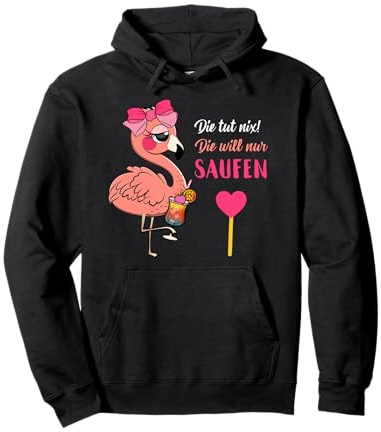 Die tut nix die will nur Saufen Party Bier Sprüche Damen Pullover Hoodie