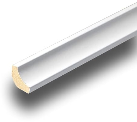 IMPERIAL STUDIOS Laminate Scotia Floor Beading Edging For All Types Of Flooring Durable Long-Lasting Versatile Floor Beading Strip Bathroom Skirting Board Trim Strips (White, 1.15mtr x 10)
