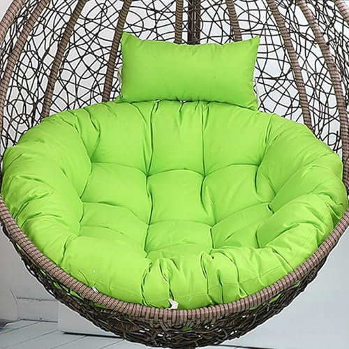 GYCF Hängesessel Kissen, Schaukelstuhl Sitzauflage, Garten Polster Auflage für Eierstuhl Nestschaukel Hängekorb Rattanstühle Korbsessel Schaukelstuhl Balkonstuhl,Green 01,90CM