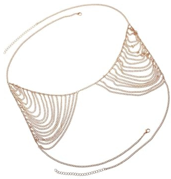 BESPORTBLE 1 Cadena Para El Pecho Cadena Corporal Para Mujer Joyería Corporal Para Mujer