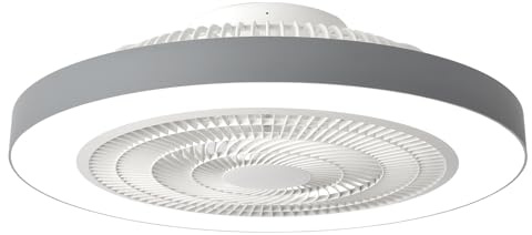 Depuley Ventilatore da incasso da 20 pollici con illuminazione integrata, corpo bianco e telaio grigio