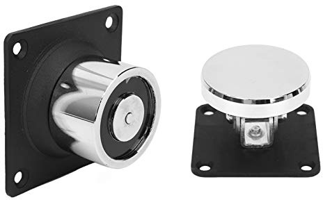 Tissting Butée de porte électromagnétique, 12 V-24 V, support de porte coupe-feu bois et fer, butée porte magnétique, 132,3 lb, butée à ventouse puissante pour porte en bois et fer
