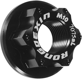 PENIKOKO Black Aluminum Bicycle Wheel Axle Nut Flanged Locking Screw Cap for Front and Rear Hubs Anti-loosening Bike for Mountain and Fixed Gear Bikes Enhances Stability and