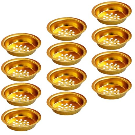 Ciieeo 12pcs Coupelle Perforée en Métal pour Bakhoor, Insert pour Brûleur de Parfum, Décoratif et Pratique pour Ambiance Maison