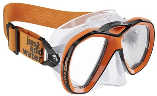 Mares Force X Lite Tauchmaske, Schwarz, Mono-Silikon (Trasp/Orange)