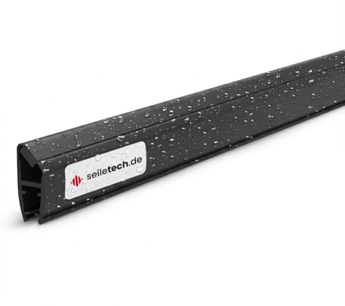 Seiletech.de Joint magnétique UM01 – 2 x 2 m – Joint pour porte en verre de 4 mm, 5 mm, 6 mm – Noir – Profil hydrofuge – Joint de douche – Paroi de douche – avec lèvre en caoutchouc – Protection