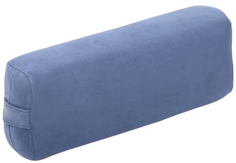 Cojín de Yoga, Cojín de Meditación y Almohada de Suelo con Soporte de 3 Capas, Funda de Terciopelo Lavable y Asa de Transporte (Blue)