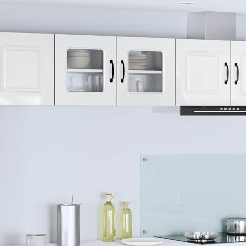 Holepyr diskmaskin front Kalmar högglans vitt trämaterial 80 x 31 x 40 cm köksväggskåp med förvaringsutrymme för porslin, tallrikar, koppar och bestick i modernt kök