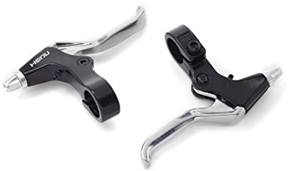 BONIN Unisex Brake cicli BMX Aluminium Bremshebel, Silber/schwarz, One Size, Einheitsgröße