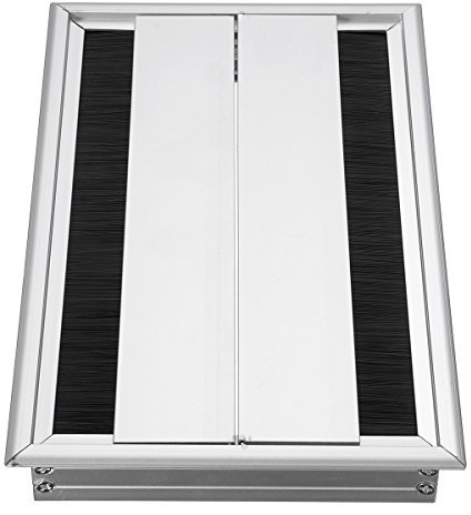 Tutoy Zócalo De Escritorio Caja De Aluminio Zócalo Caja De Enchufe Cable Caja De Almacenamiento Oculta Cubierta De Mesa De Alambre Caja - Blanco