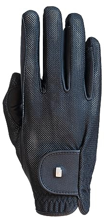 Roeckl Sports Reithandschuh ROECK-Grip LITE, Turnier Sommer Handschuh, Schwarz 8.5