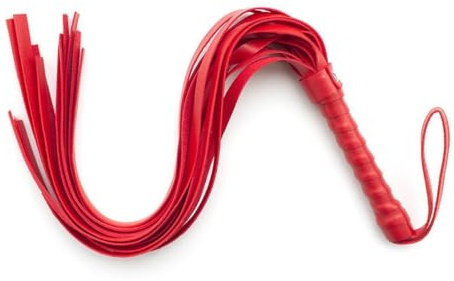 BONDAGERIE® Frustino flògger con manico corto in ecopelle, vari colori Colore: Rosso