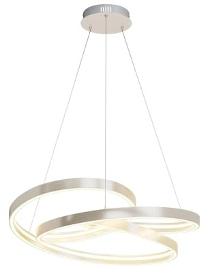 Lucande LED Gunbritt dimmbar (Modern) in Alu aus Aluminium (1 flammig,) Wohnzimmerleuchte